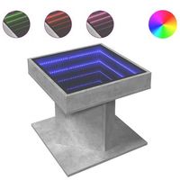 mesa de centrormesa auxiliarrmesita de centro y led madera ingenieria gris hormigon 50x50x45cm