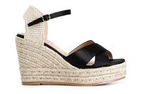 sandalias de tela en cuna de esparto black 40