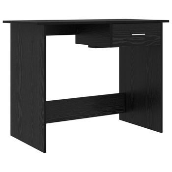 Escritorio Roble Negro Madera De Ingeniería 100 X 50 X 76 Cm Vidaxl
