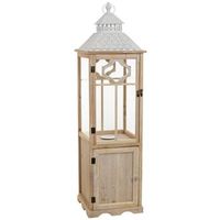 farol de madera marron  325x325x117h cm