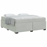 estructura de cama con colchon gris claro 180 x 200 cm