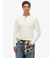 superdry para hombre m6010903a camiseta merchant store grandad beige xl blanco casual algodon manga larga