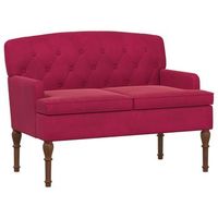 sofa amoroso con botones acolchados rojo vino 111 x 65 x 79 cm vidaxl