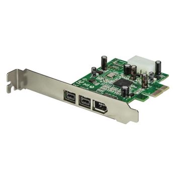 Tarjeta de Red Startech PEX1394B3 PCI Express 0,8 Gbit/s FireWire 800/400 3 Puertos