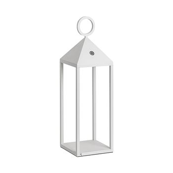 Lámpara de mesa de aluminio blanco 2,2w 47cm rossini illuminazione