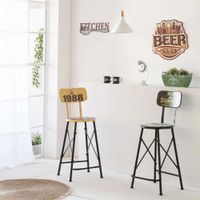 placa de pared de metal marron 49x16x1