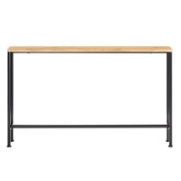mesa consola de entrada recibidor grande negro y natural