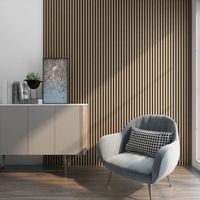 set de 8x paneles de pared vang acustico mdf 120x60x2cm 576 m - nogal claro neuholz