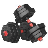 songmics juego de mancuernas con barra de conexion mancuerna corta barra de 20 kg peso hexagonal para entrenamiento fitness levantamiento en casa gimnasio negro tinta