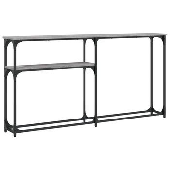 Mesa Consola | Mesa De Entrada | Mesa Auxiliar Madera De Ingeniería Gris Sonoma 145x22,5x75 Cm