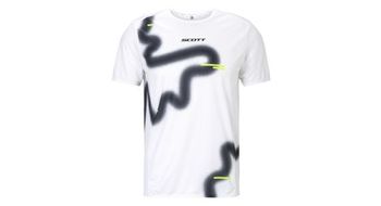 Camiseta de manga corta scott rc run blanco negro para hombre