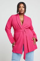 limited collection blazer elastico fucsia con cinturon mujer curvy y tallas grandes limited collection