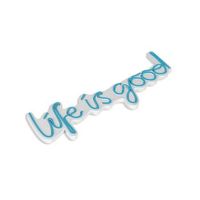 iluminacion led decorativa de plastico life is good azul 57x17x2 cm