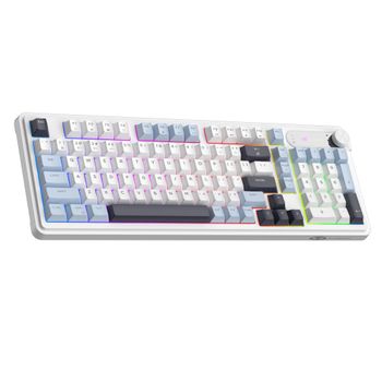Teclado Inalámbrico para Juegos MageGee GK960, Teclado RGB Tri-Modo (Cableado/BT/2.4G) con Teclado Numérico, 4000mAh