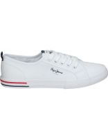 zapatillas para moda joven pepe jeans london bright b pbs30549-800 blanco 36