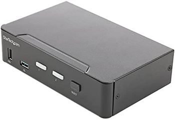 StarTech.com Switch Conmutador KVM de 2 Puertos HDMI 2.0 4K para 1 Monitor - Vídeo de 4K y 60Hz Ultra HD - HDR - Hub Ladrón USB 3.0 de 2 Puertos y 4 Puertos USB 2.0 HID - Audio - HotKey - TAA