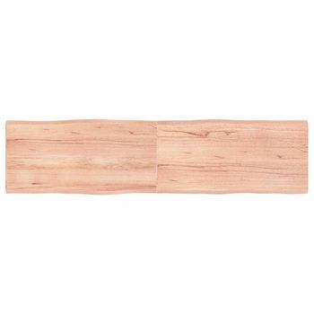 Tablero Mesa Madera Tratada Borde Natural Marrón 160x40x(2-4)cm Vidaxl