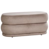 banco puf decorativo tapizado moderno estampado liso taburete terciopelo gris pardo ellendale