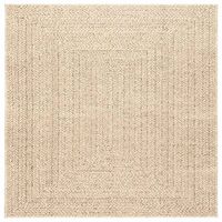 alfombra zizur aspecto yute interiorexterior beige 120x120 cm vidaxl