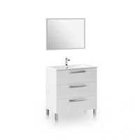pack de bano con lavabo ceramico feel blanco brillo 80 x 57 x 45 cm