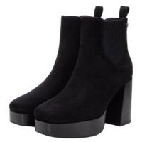 xti deportivas moda botin chelsea en antelina con tacon 10cm y plataforma 3cm para mujer