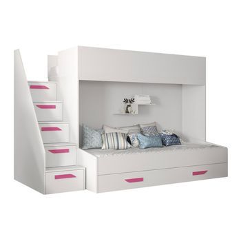 Litera Hartford 356, De Dos Pisos, Blanco, Aglomerado Laminado, Somieres, 95x247x167cm
