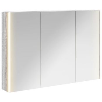 Armario Con Espejo De Baño Gris Sonoma 103,5 X 15,5 X 70 Cm Vidaxl