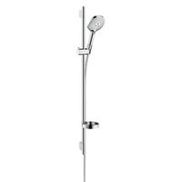 set de ducha hansgrohe raindance select s 120 3jet ecosmart con barra de ducha 90 cm y jabonera 26633000