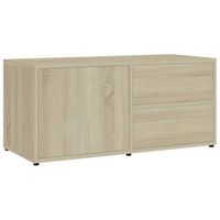 mueble para tv madera contrachapada color roble 80x34x36 cm vidaxl