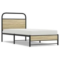 estructura de cama sin colchon 75x190 cm madera roble sonoma vidaxl