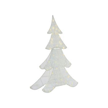 Decoración De Exterior Led De Navidad Árbol 95 Cm Adorno Navideño Jardín Iluminación Blanco Edasjon