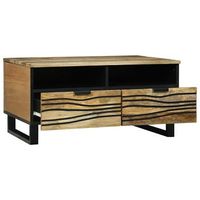 mesa de cafe  mesa de centro con cajon marron y negro 80 x 54 x 40 cm