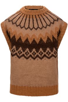chaleco con motivo noruego sand nordic pattern s