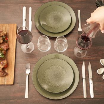 Estuche de 4 cuchillos carne  blanco