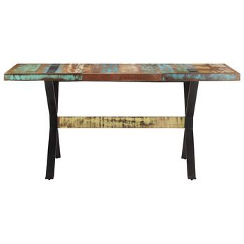 Mesa De Comedor - Mesa De Cocina De Madera Maciza Reciclada 160x80x76 Cm