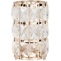 decoracion luminosa de acrilico y acero dorado alt 21 cm
