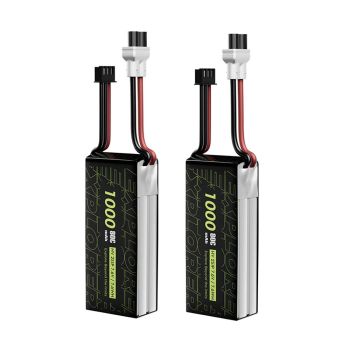2PCS Flywoo Explorer 7.6V 1000mAh 2S 80C Batería LiHV con conector XT30 para Happymodel Mobula 8 Sub250 Nanofly20 Mobula
