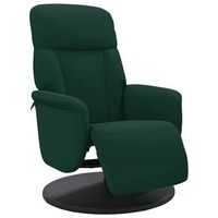 sillon reclinable con reposapies terciopelo verde oscuro vidaxl