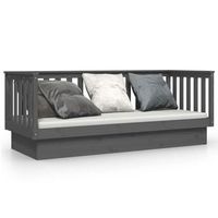 sofa cama madera maciza de pino gris 75x190 cm vidaxl