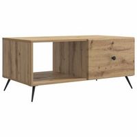 mesa de cafe roble artisan 90 x 50 x 40 cm madera de ingenieria vidaxl