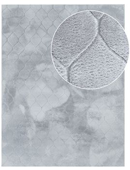 Alfombra de piel Lelystar gris  80x150 cm