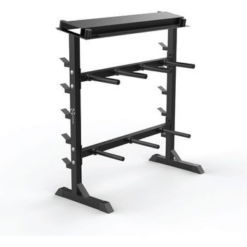 Soporte Pesas Body Revolution 400kg Rack Mancuernas Discos Acero Negro