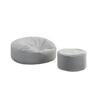 saco de exterior xxl cloud con taburete - gris claro