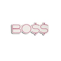 iluminacion led decorativa de plastico boss rojo 21x56x2 cm