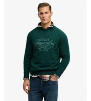 superdry para hombre m2014474a sudadera merchant vintage verde m casual algodon