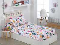 edredon ajustable florenzia dhestia home  diseno floral  cojin 350g
