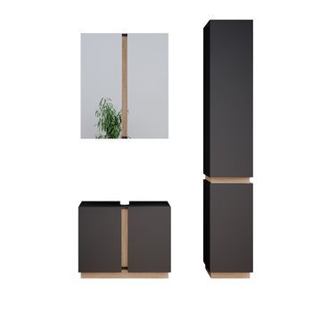 Conjunto De Muebles De Baño Gloria 3 Partes, Con Mueble Alto Vicco