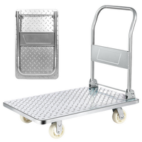 carro plataforma con ruedas carretilla plegable de carga 400kg