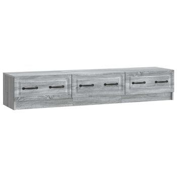 Mueble De Tv 147 X 34,5 X 27 Cm Gris Sonoma Vidaxl