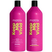 matrix keep me vivid colour protecting shampoo and conditioner 1000ml duo set for high maintenance coloured hair